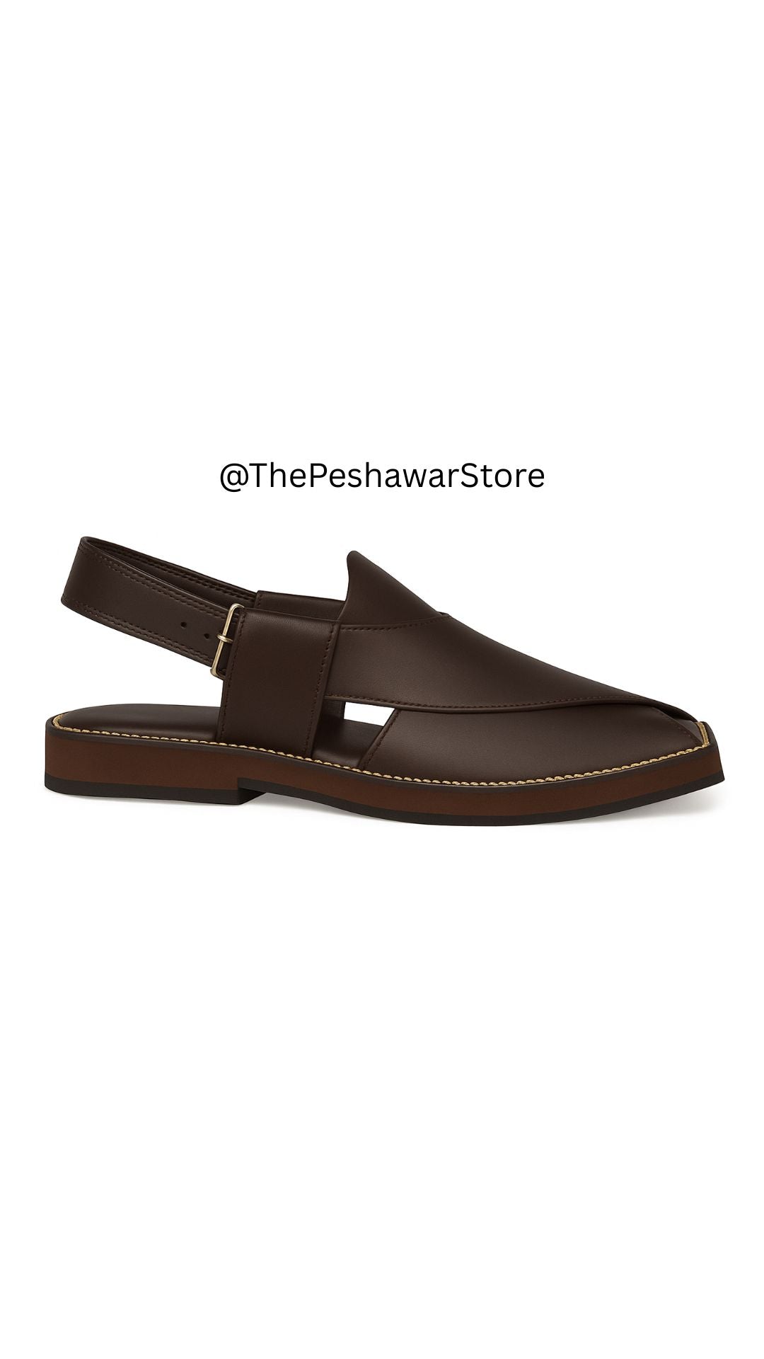 Kaptaan Chappal - Dark Brown Premium