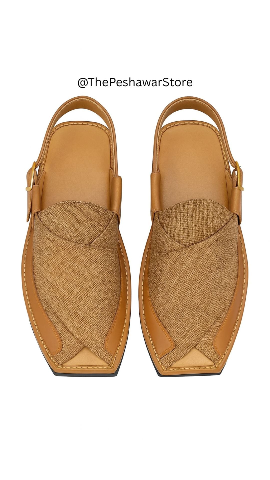 Premium Peshawari Chappal - Caramel