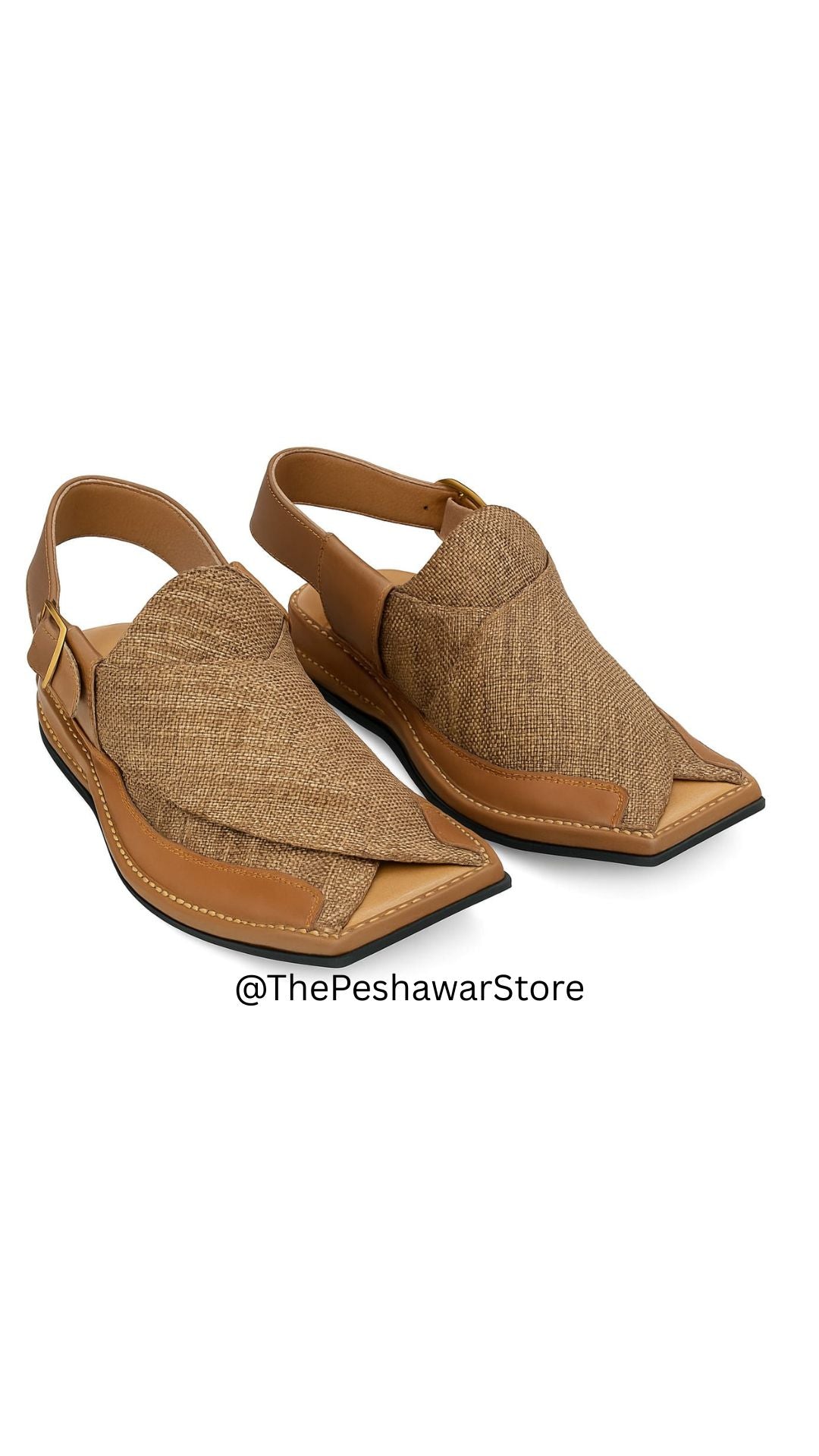 Premium Peshawari Chappal - Caramel