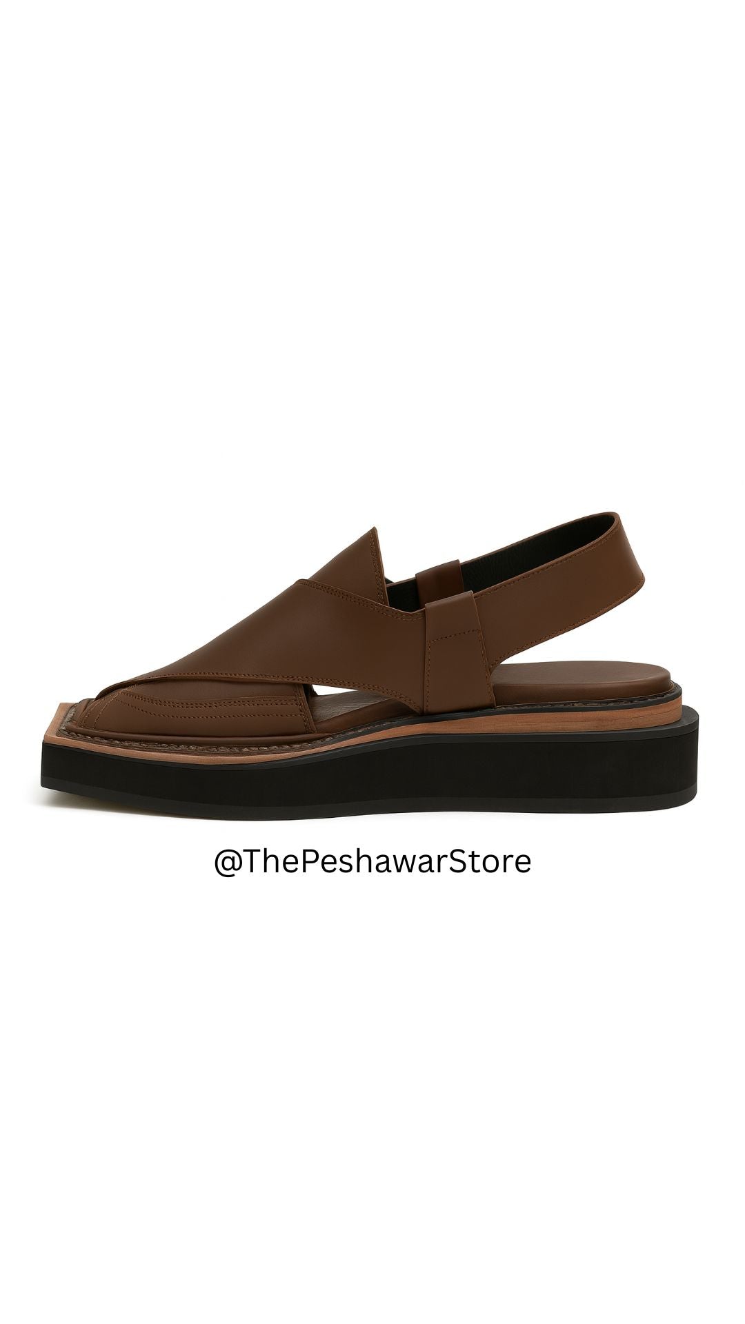 Kaptaan Chappal - Brown Premium