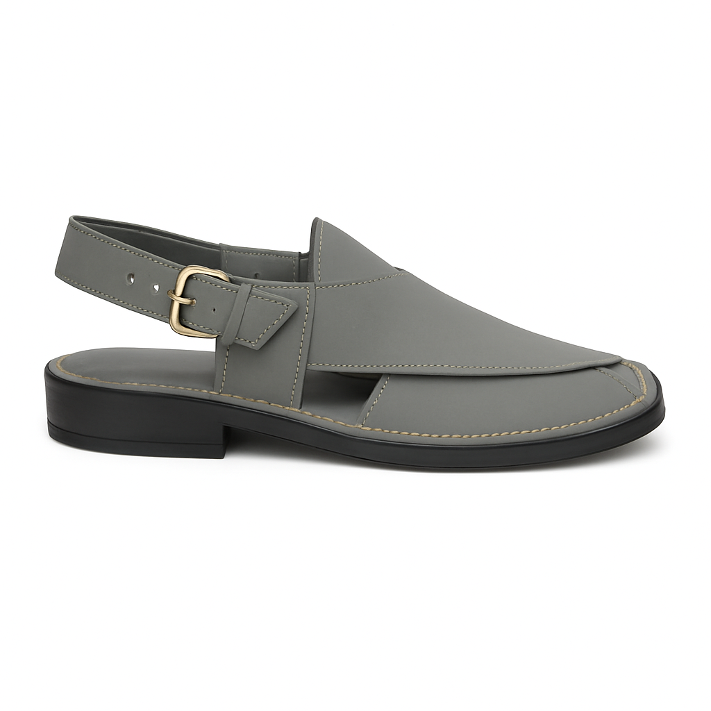 Premium Peshawari Chappal - Grey