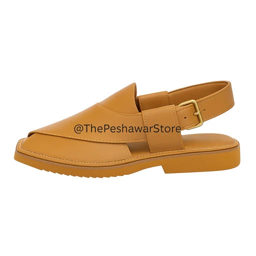 Kaptaan Chappal - Caramel Premium