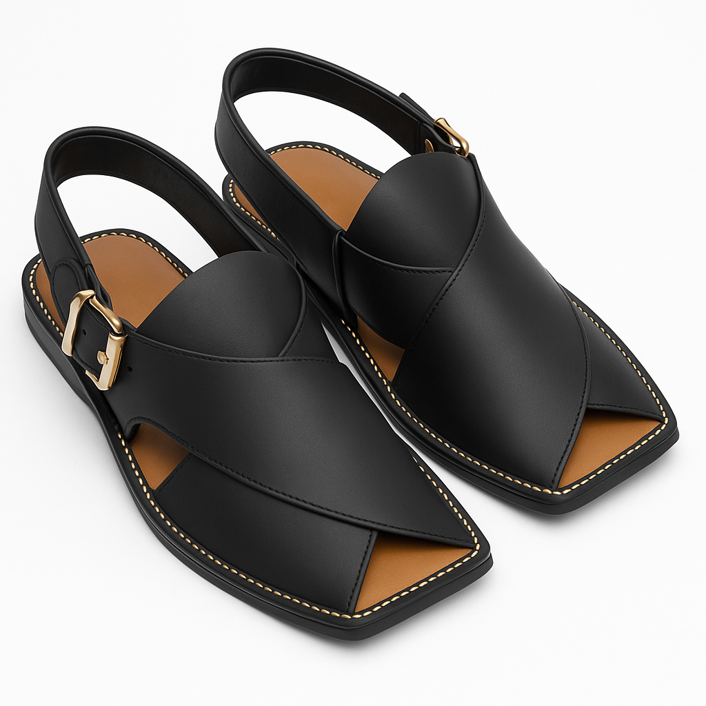 Classic Zalmi Chappal - Black