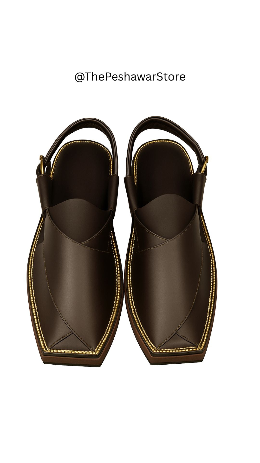 Kaptaan Chappal - Dark Brown Premium