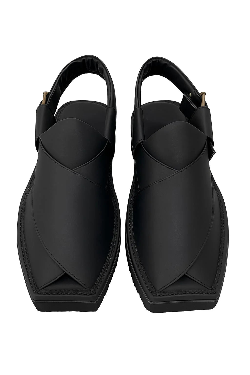 Kaptaan Chappal - Black Premium