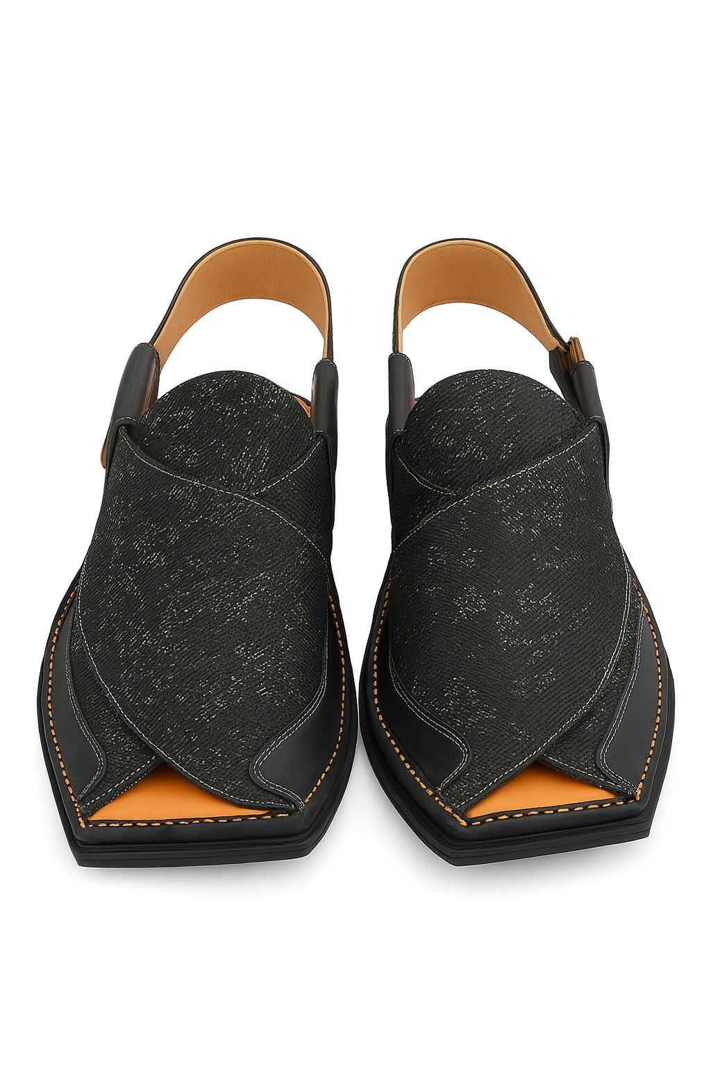 Premium Peshawari Chappal - Black