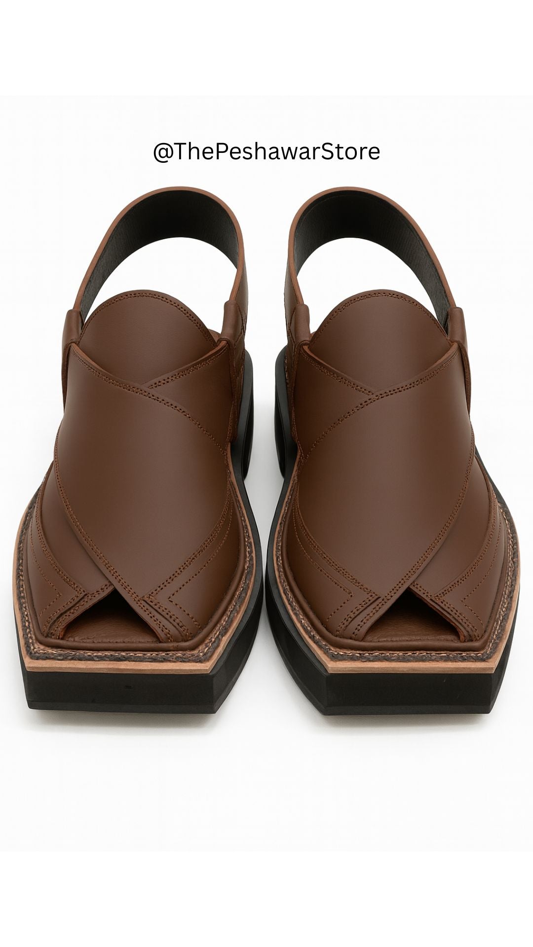 Kaptaan Chappal - Brown Premium