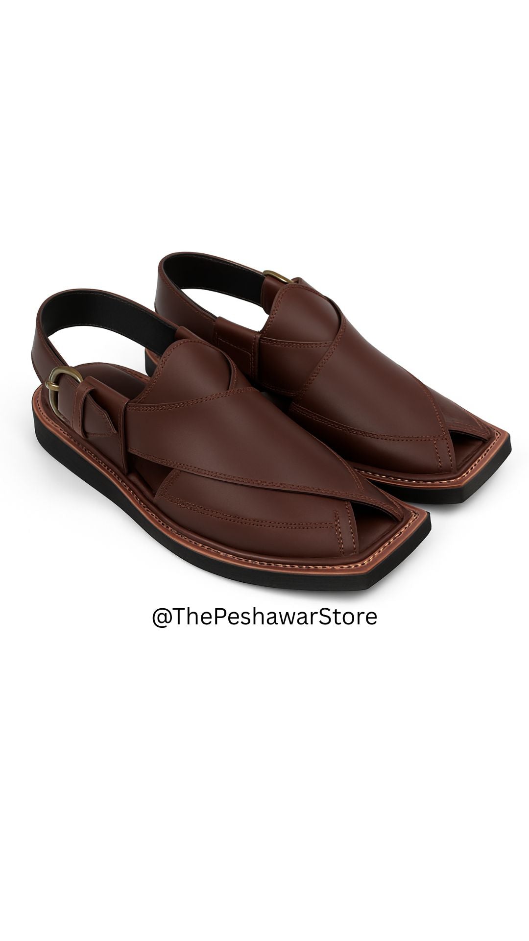 Kaptaan Chappal - Brown Premium