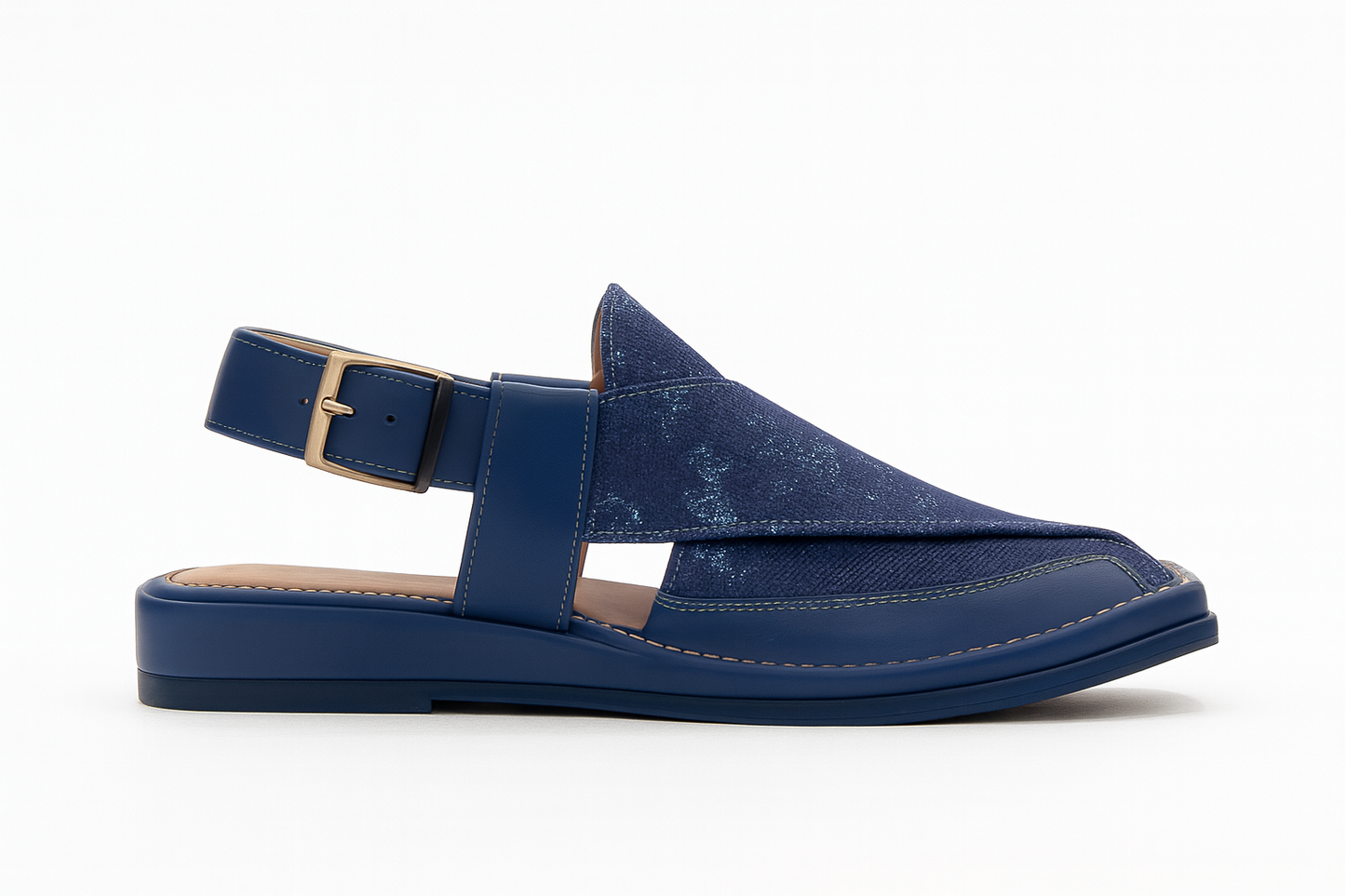 Premium Peshawari Chappal - Blue